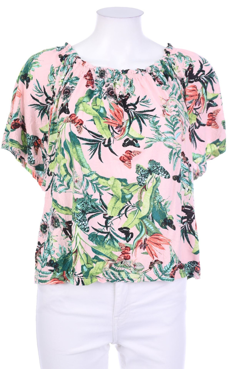 H&M - Polo-Shirt mit Blumen-Print - XS