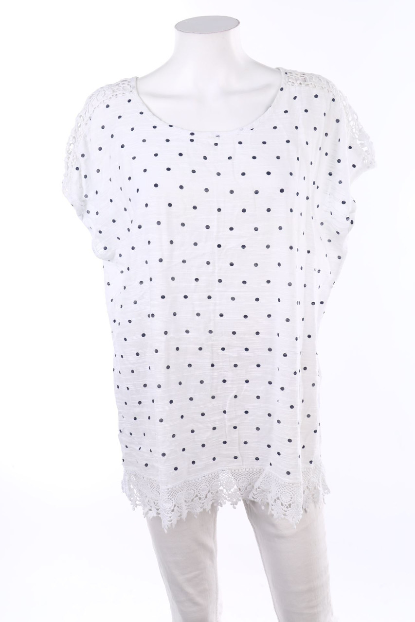 SECONDHAND - Shortsleeve Blouse, Linen-Blend - L