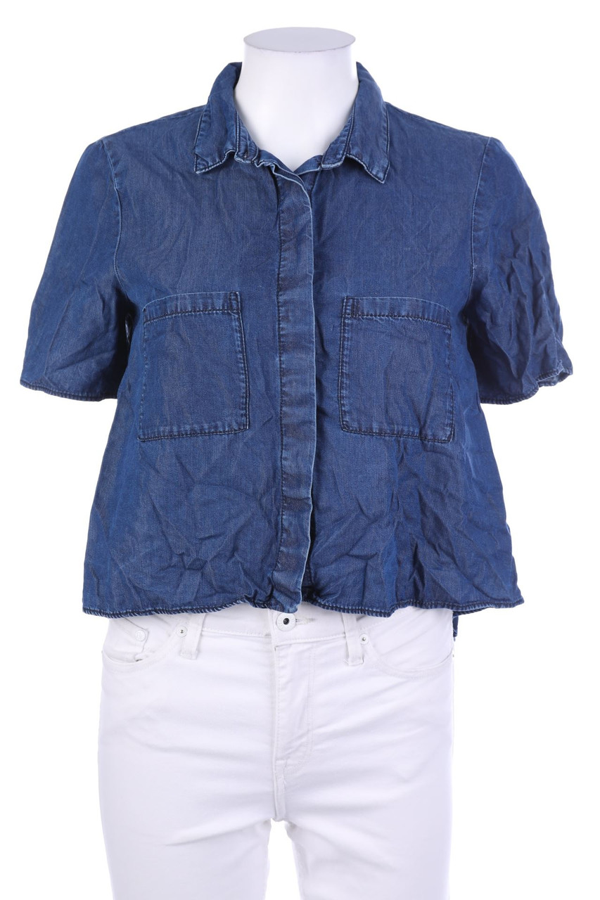 ZARA - Cropped-Kurzarm-Bluse - M