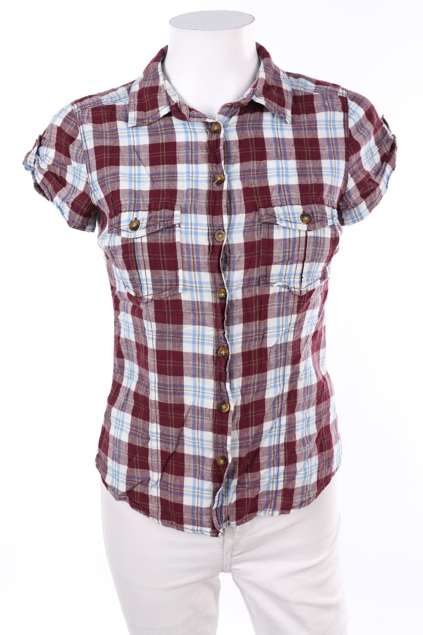 H&M - Hemd-Bluse mit kurzem Ärmel aus Baumwolle - XS