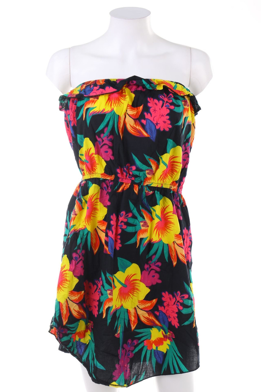 AMISU - Minikleid mit Blumen-Print - L