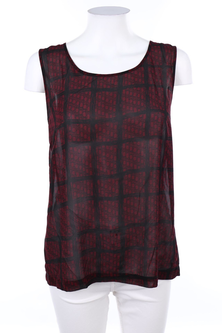 No Label - Blouse Top, Checked - M