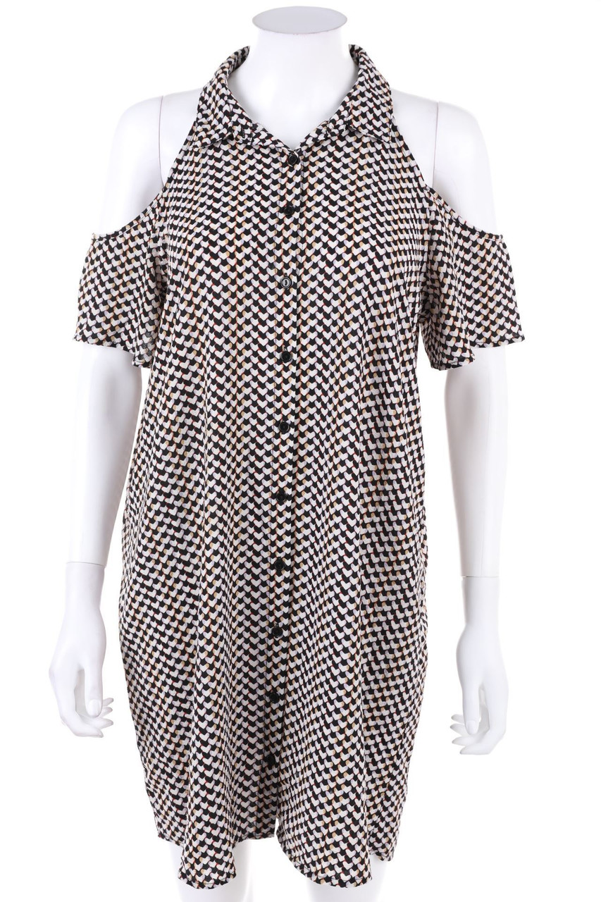 No Label - Print-dress with Cut-outs - XL