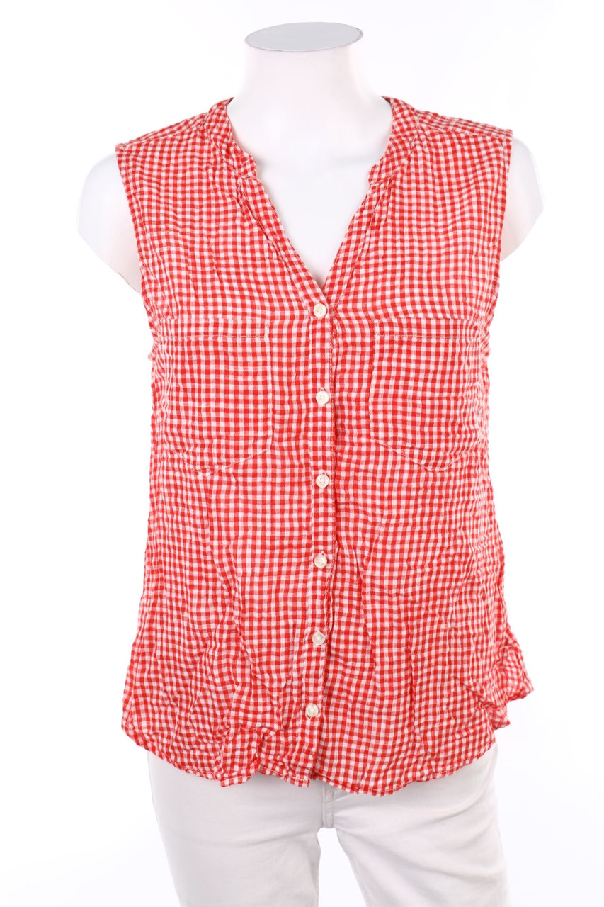 H&M LOGG - Karo-Blusentop aus Baumwolle - L