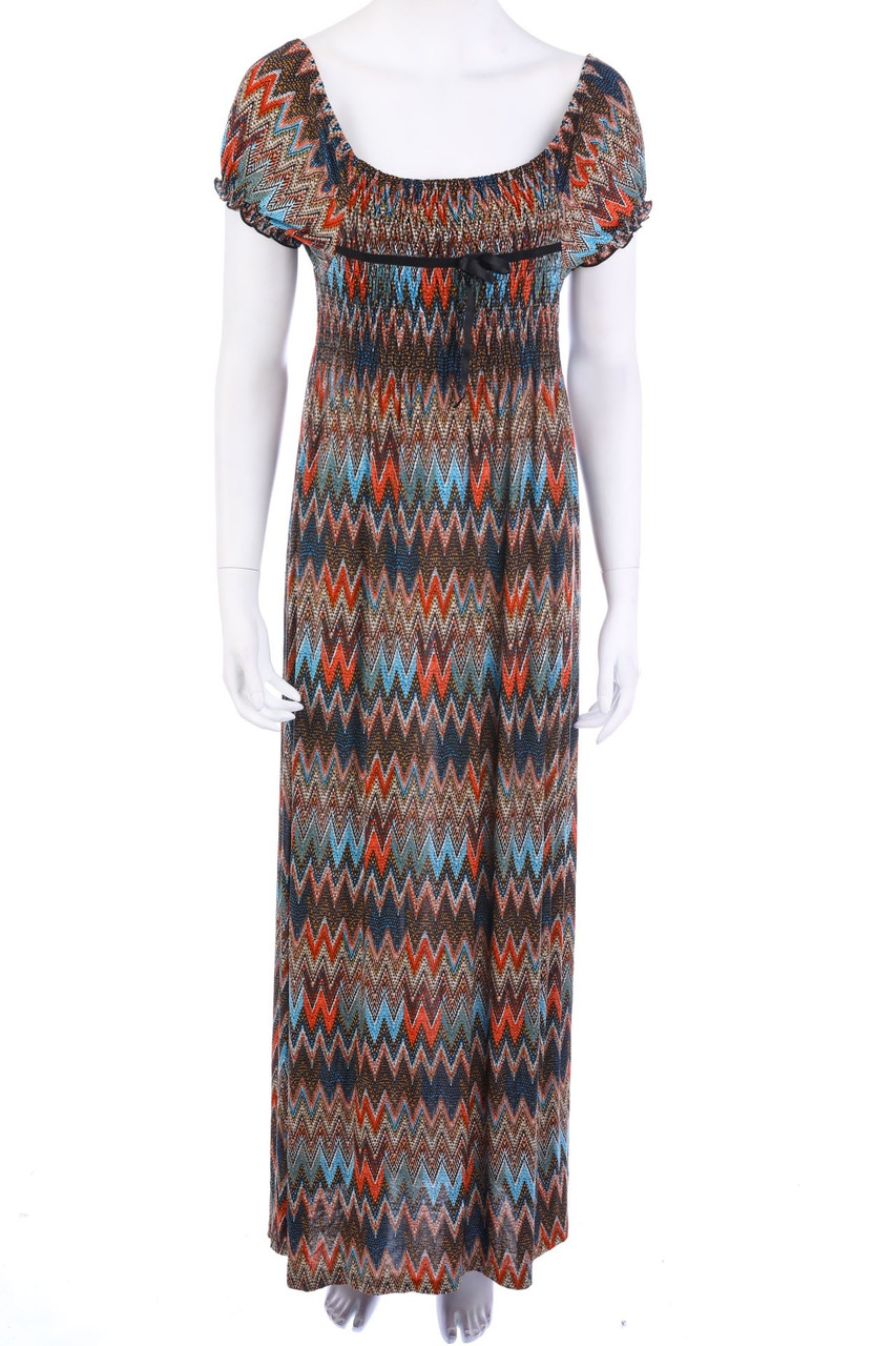 AIRISA - Maxi Dress with Ethno Print - XL