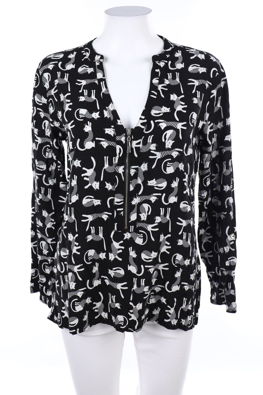 Y.Yendi - Print-Blouse with French Cuff - L