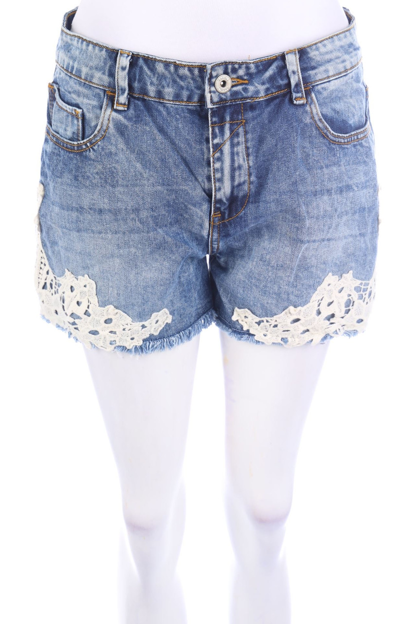 AMISU - Hotpants mit Spitze - M