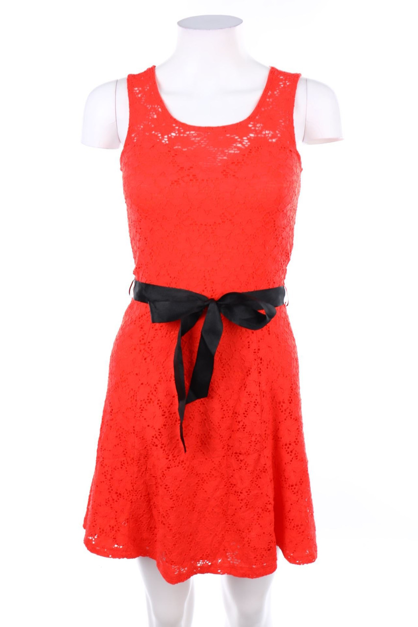 MORGAN - Lace-Skater Dress with Belt - XXS