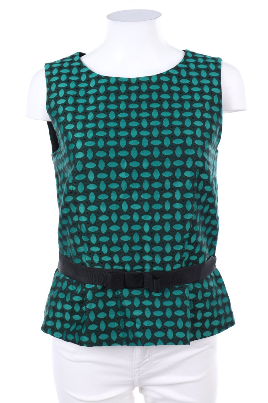 HALLHUBER - Peplum Blouse Top, Jacquard - D 38