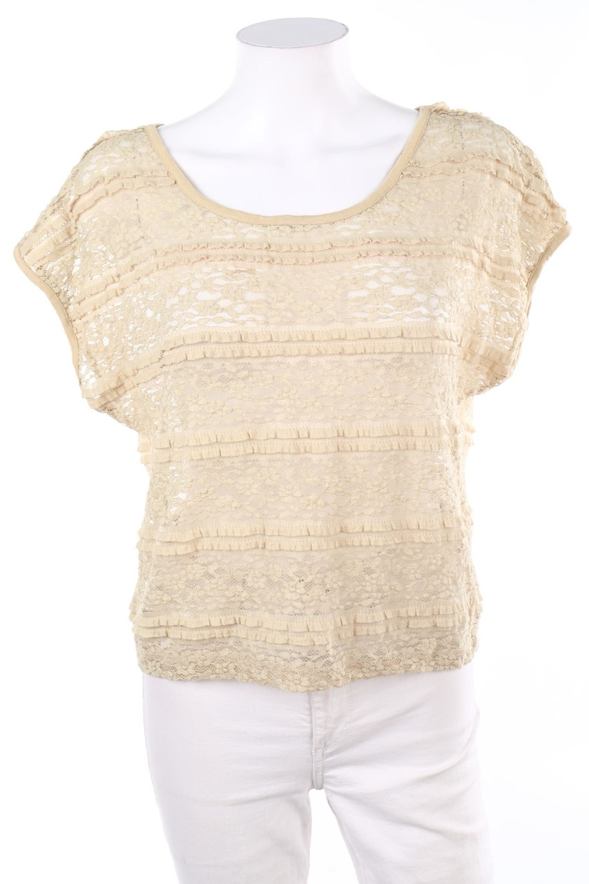 FOREVER 21 - Spitzen-Kurzarm-Shirt - S