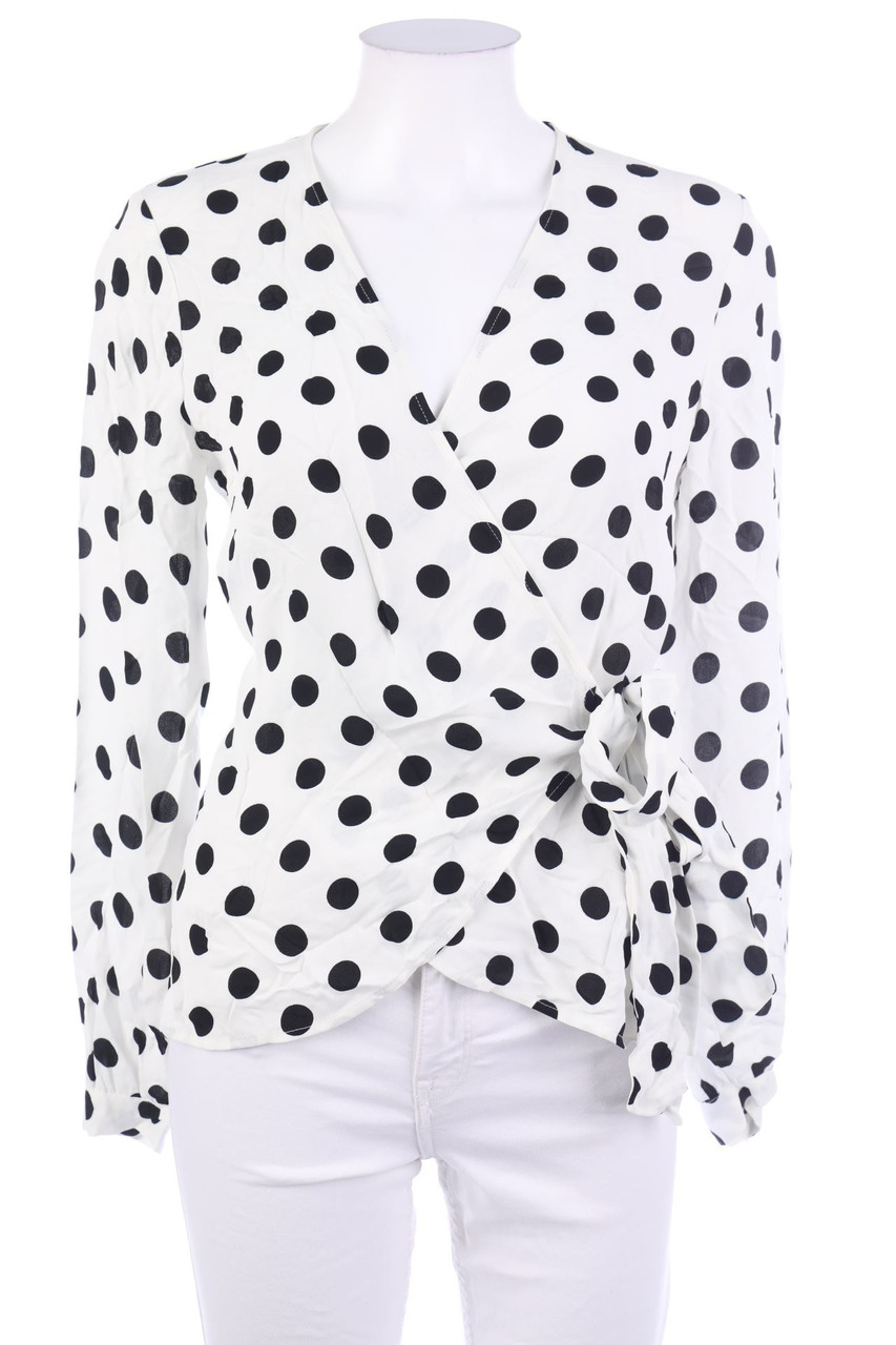 HALLHUBER - Wrap-Blouse with Polka Dots - S