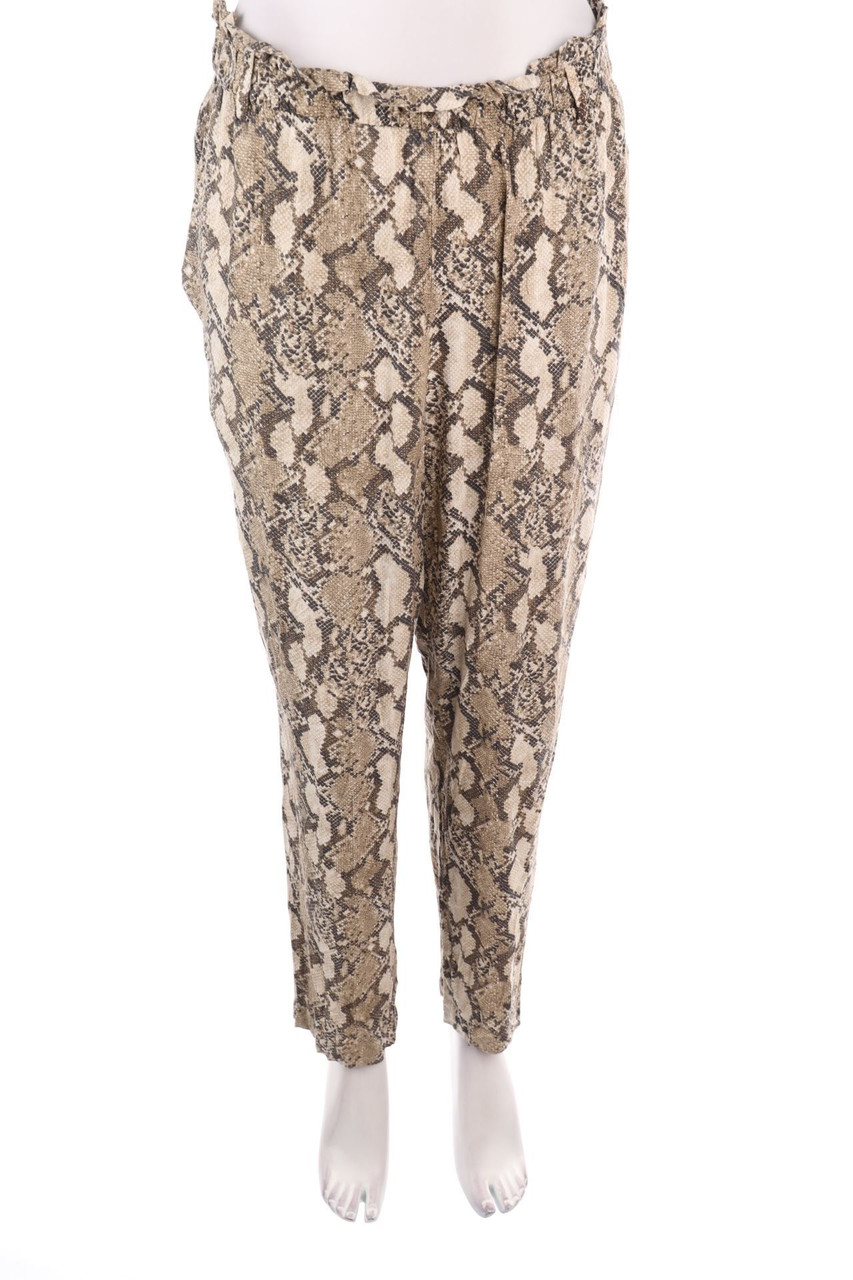 Ohne Label - Jogger-Hose mit Animal-Print - L