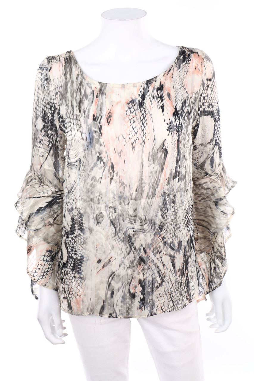 zebra - Ruffled Blouse - S
