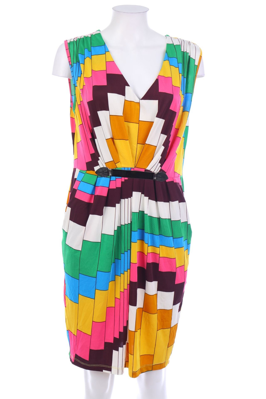 RAINBOW - Dress with Geo Pattern - L