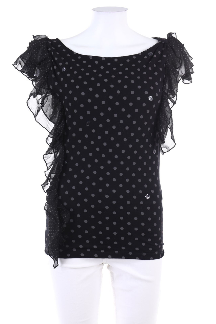 GUESS - Ruffled Shirt with Dots - S