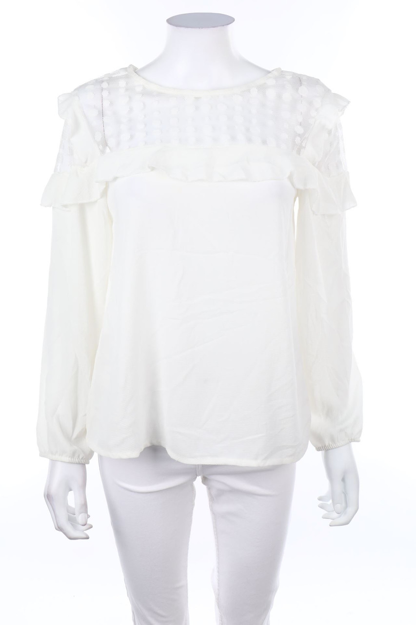 No Label - Blouse with Lace - M