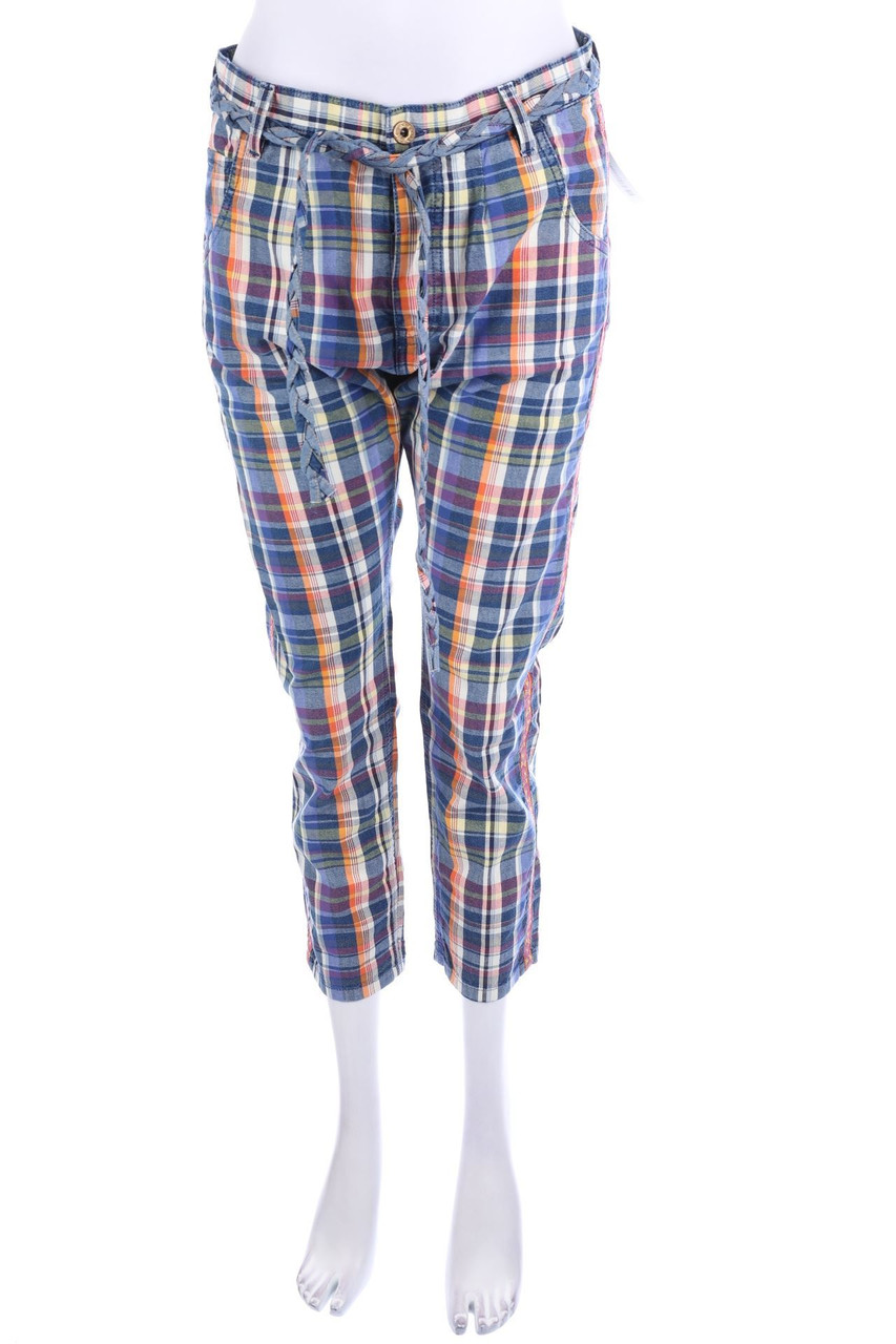 PENCE - Cropped-Pants, Checked - W27