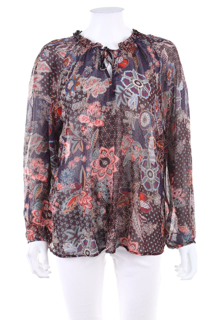 CAMAÏEU - Bluse mit Blumen-Print - XXXL