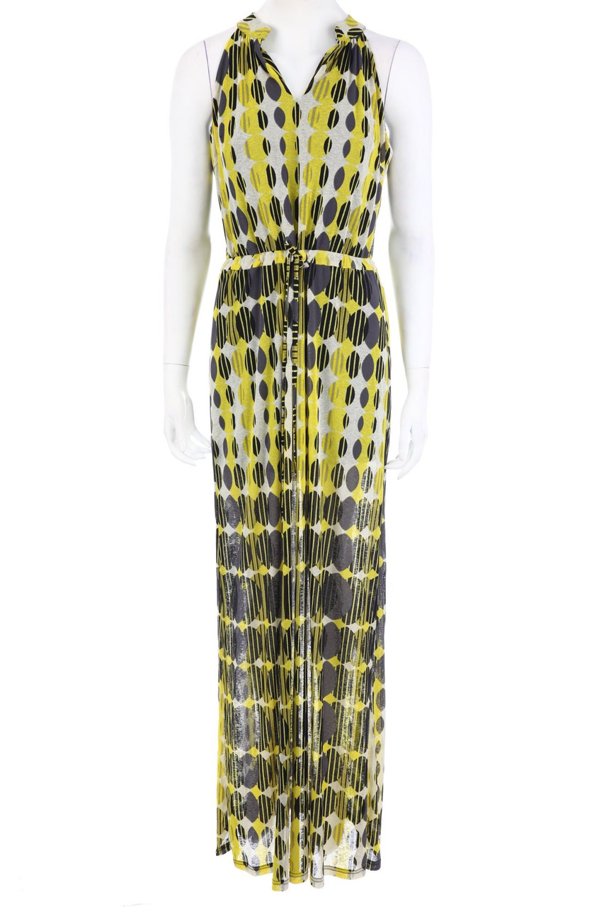 RIN LONDON - Maxi Dress with Geo Pattern - M