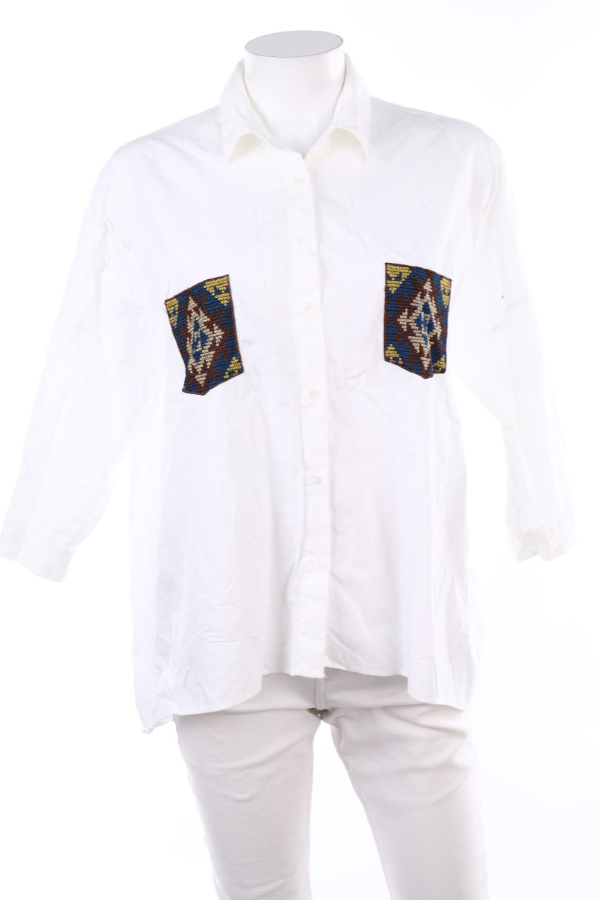 ZARA - Bluse mit Stickereien - S