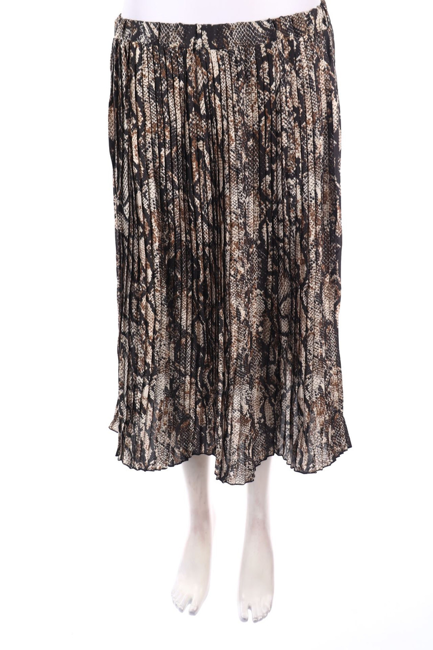 CALLIOPE - Midi-Plissé-Rock mit Animal-Print - M