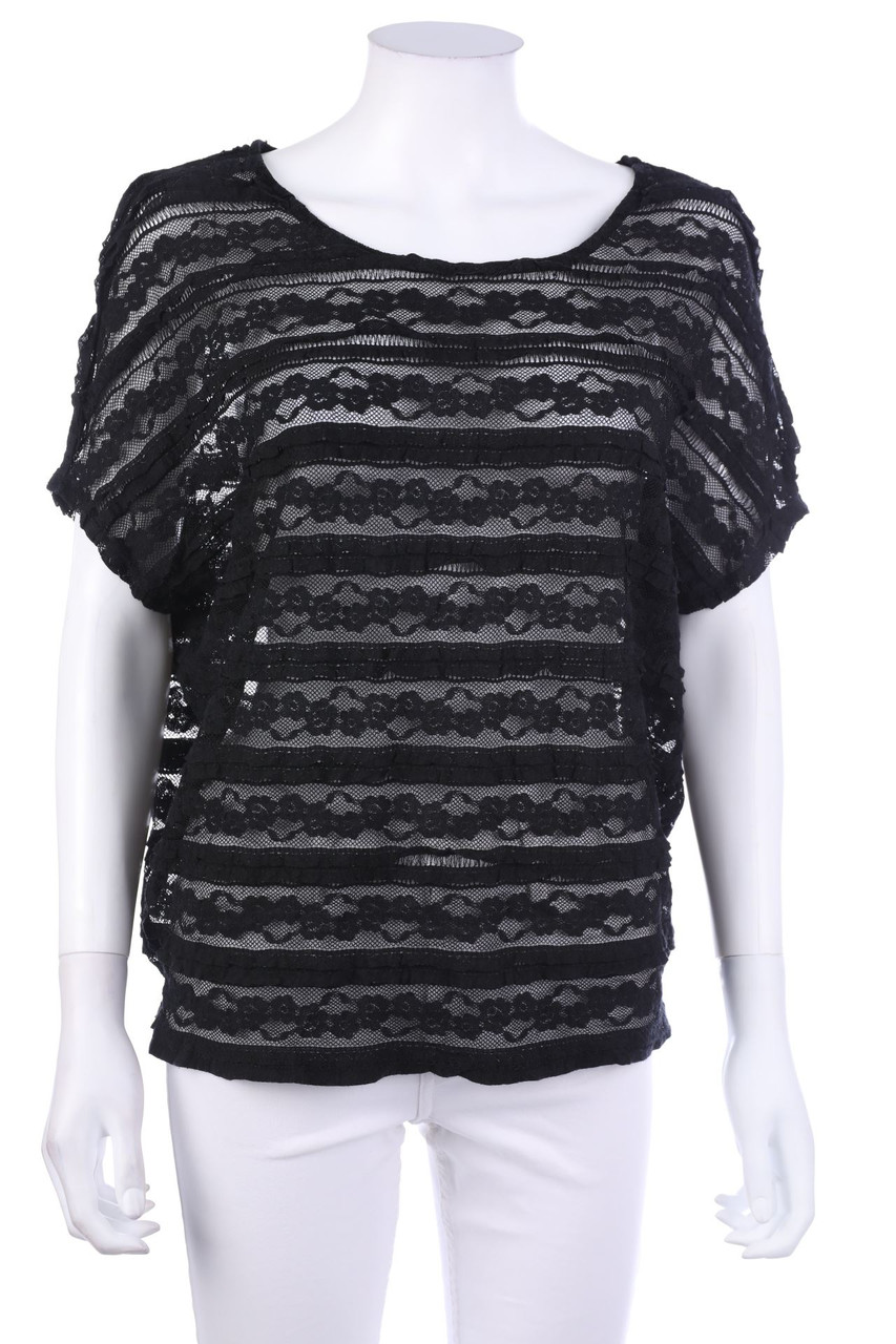 AMISU - Lace-Shortsleeve-Shirt - M