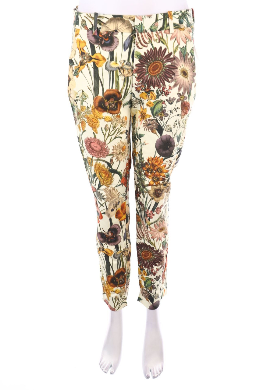 ZARA - Hose mit Blumen-Print - M