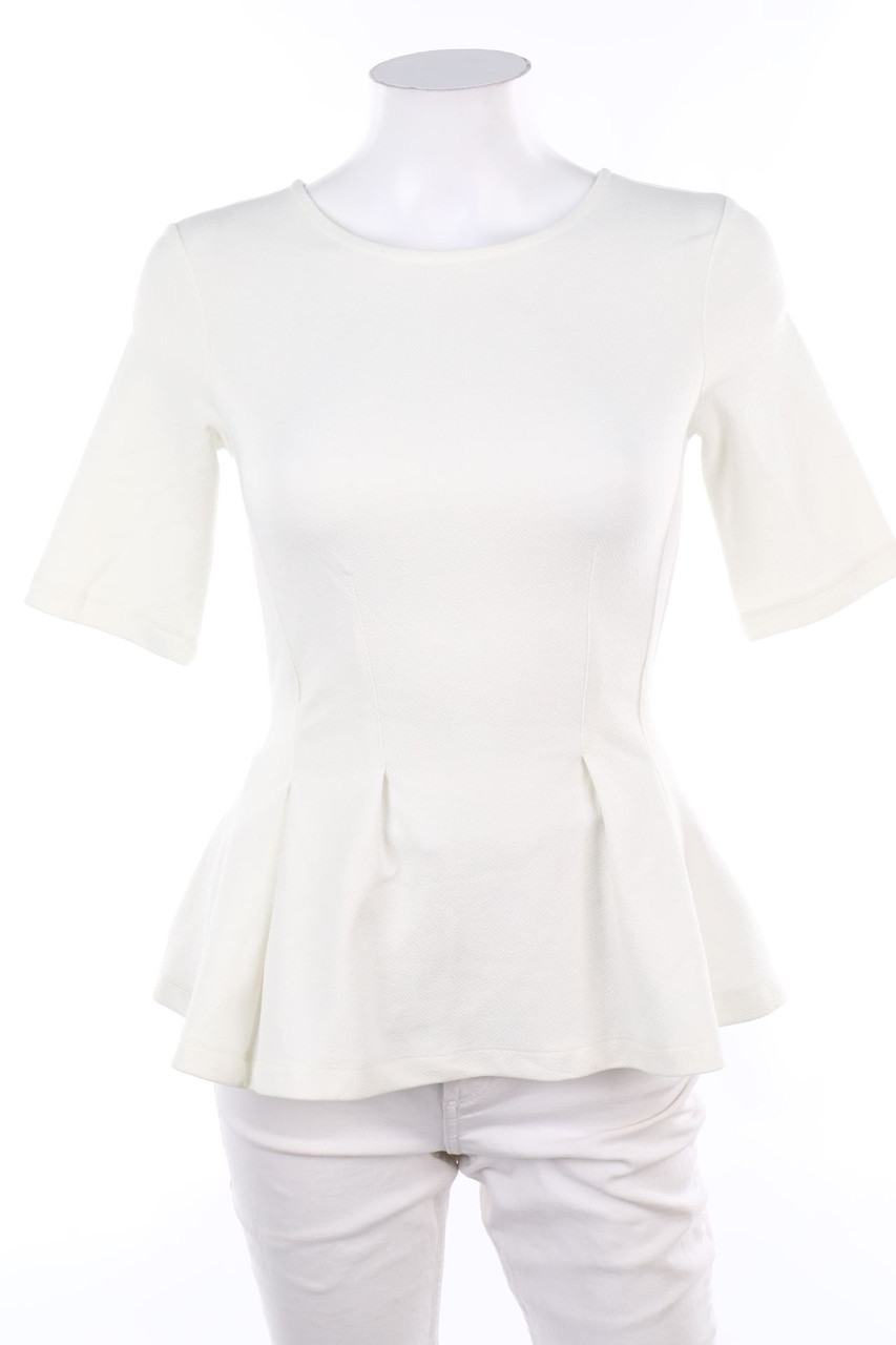 gina tricot - Kurzarm-Bluse mit Schößchen - XS