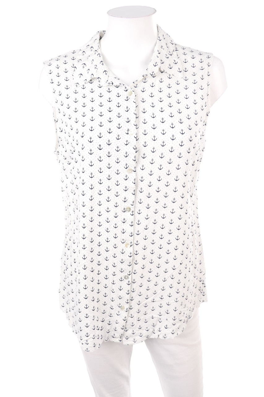 DESIGNERS - Nautical-Blouse Top, Viscose - L