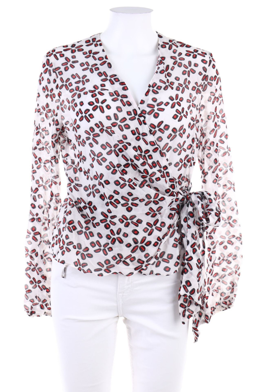 SECONDHAND - Wrap Blouse with Print - D 36