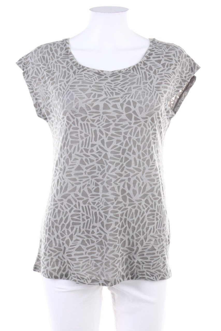 CAMAÏEU - Kurzarm-Shirt mit geometrischem Muster - D 34