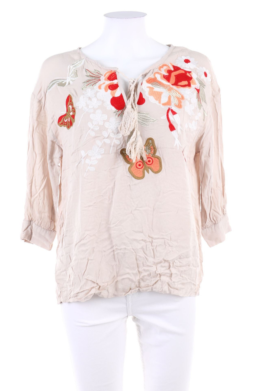 No Label - Blouse with 3/4 Sleeve - XL