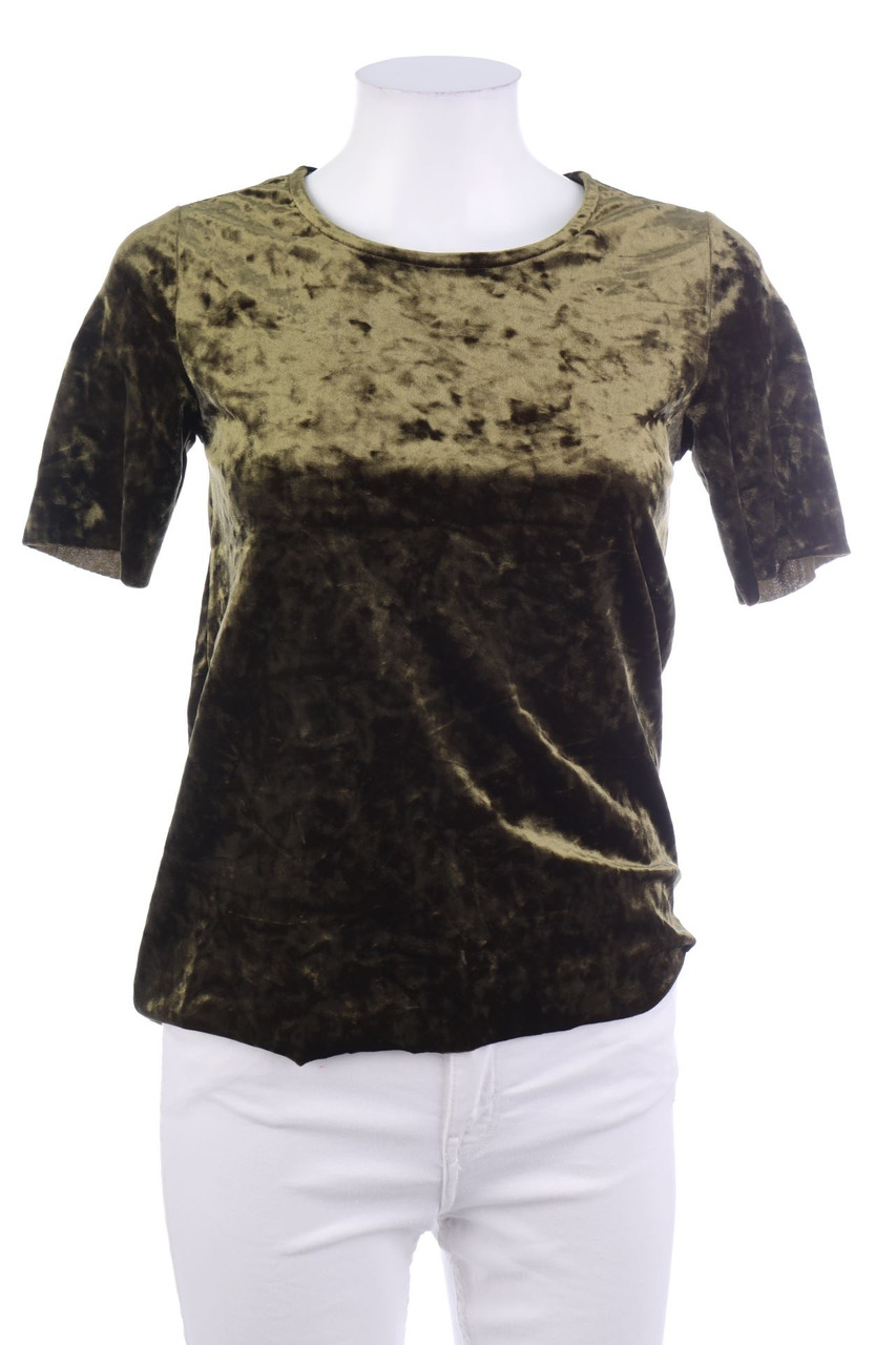 JACQUELINE de YONG - Samt-Kurzarm-Shirt - XS