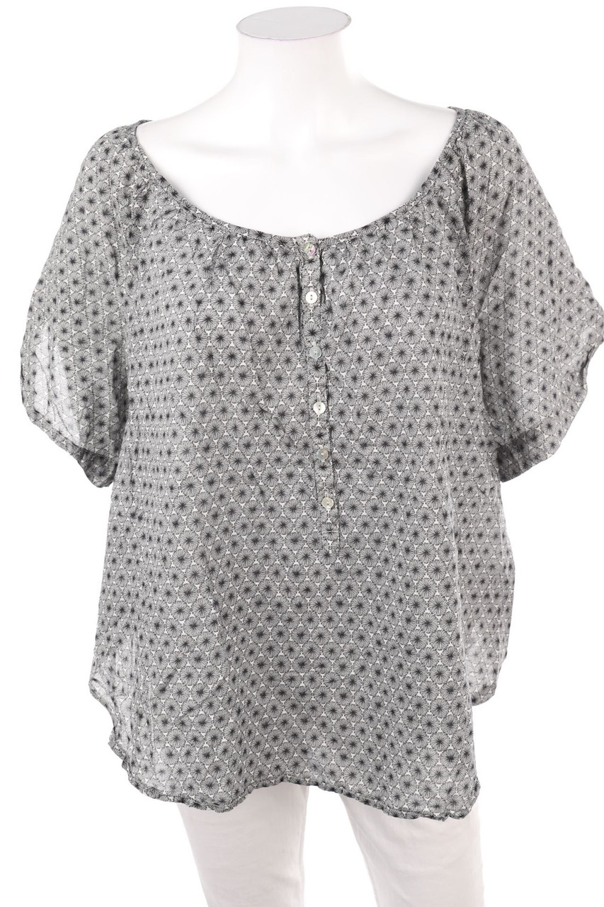 H&M - Baumwoll-Kurzarm-Bluse - 2XL