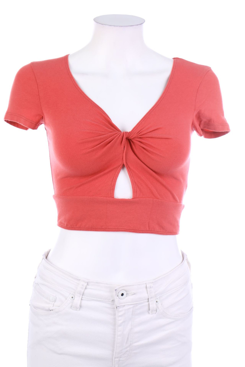 HOLLISTER - Cropped-Shirt with Draping - XS