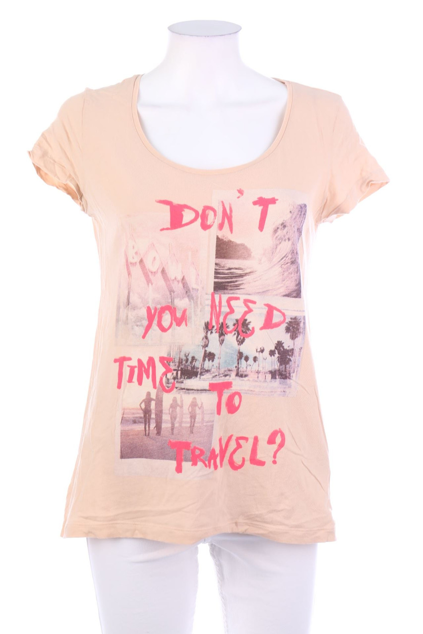 UNITED COLORS OF BENETTON - Shortsleeve-Shirt, Cotton with Statement Print - L