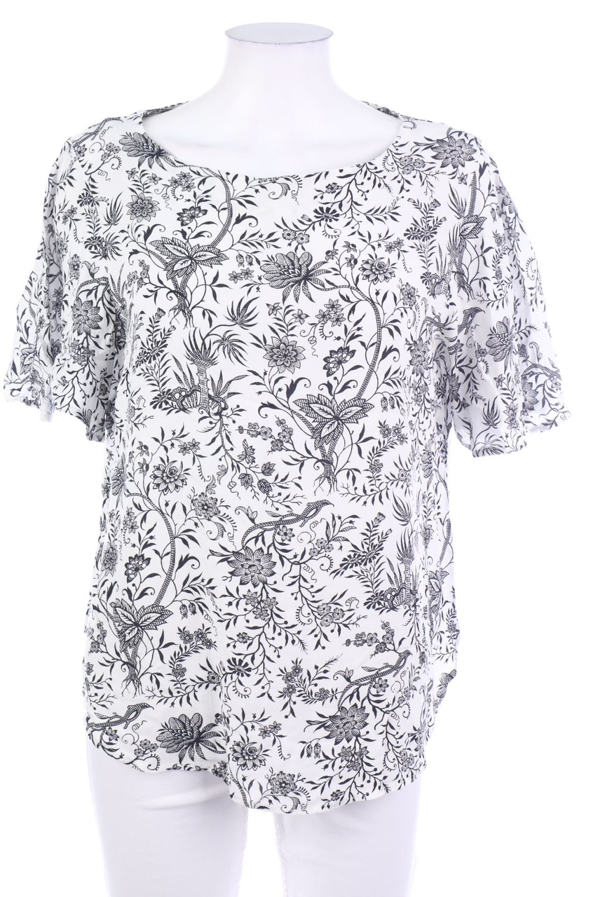 H&M - Kurzarm-Bluse aus Viskose - XL