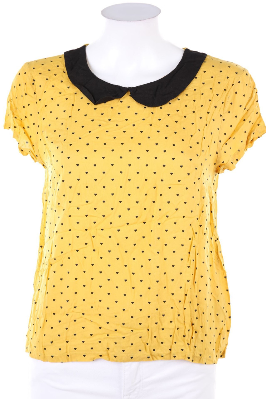 H&M - Kurzarm-Bluse mit Bubi-Kragen - S