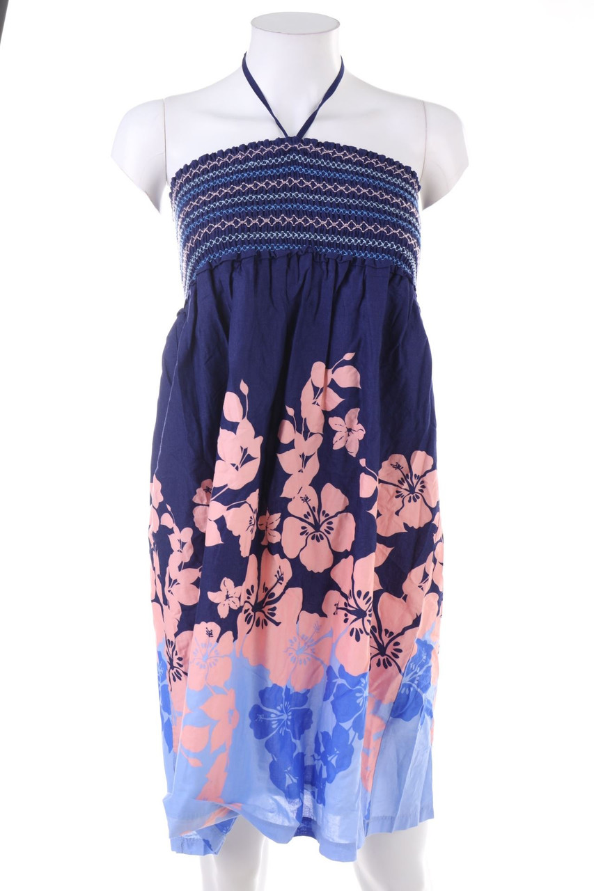 ROXY - Neckholder-Minikleid mit Blumen-Print aus Baumwolle - M