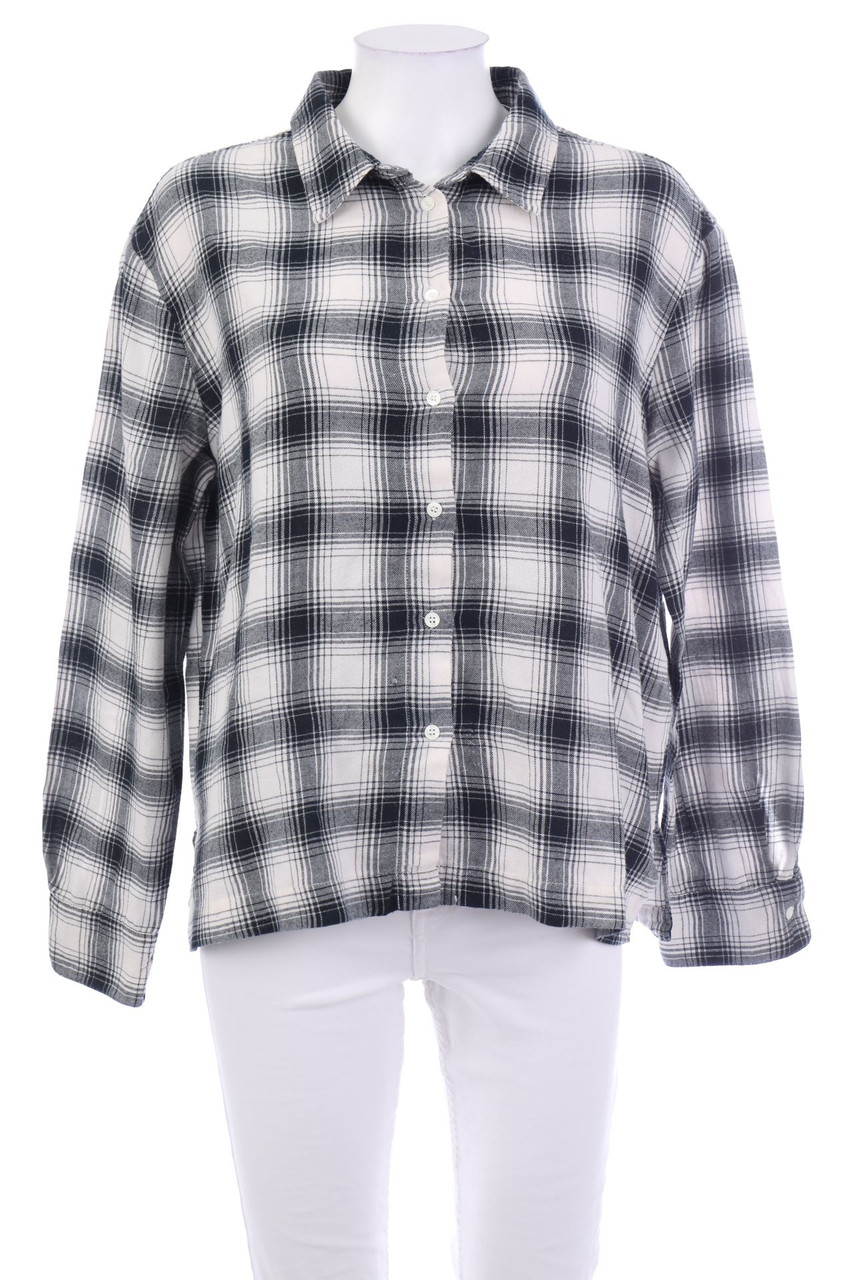 OPUS - Cotton Shirt Blouse, Checked - L