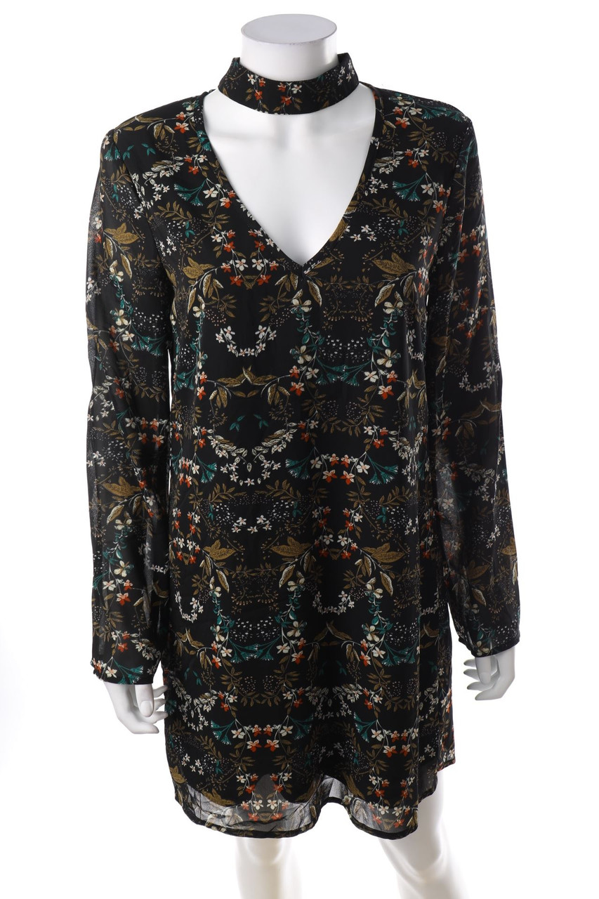 zebra - Dress with floral print - M