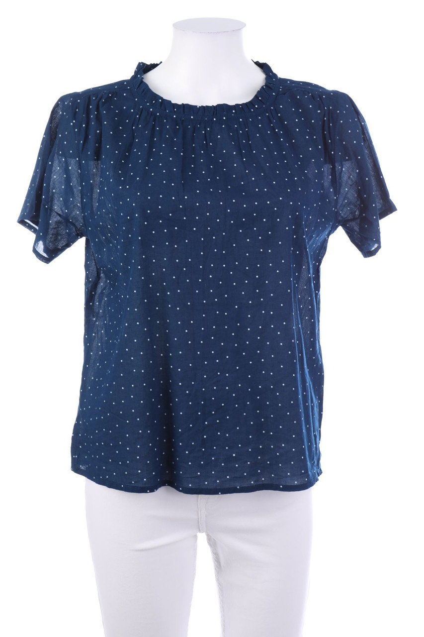 No Label - Shortsleeve Blouse with Small Dots - M