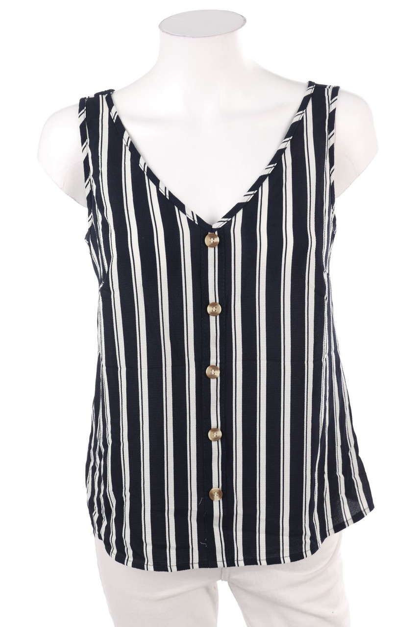 VERO MODA - Top mit Schmuck-Knöpfen - S