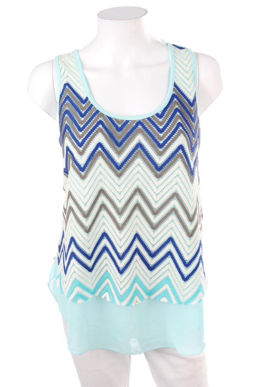 zebra - Top with Zig Zag Pattern - M