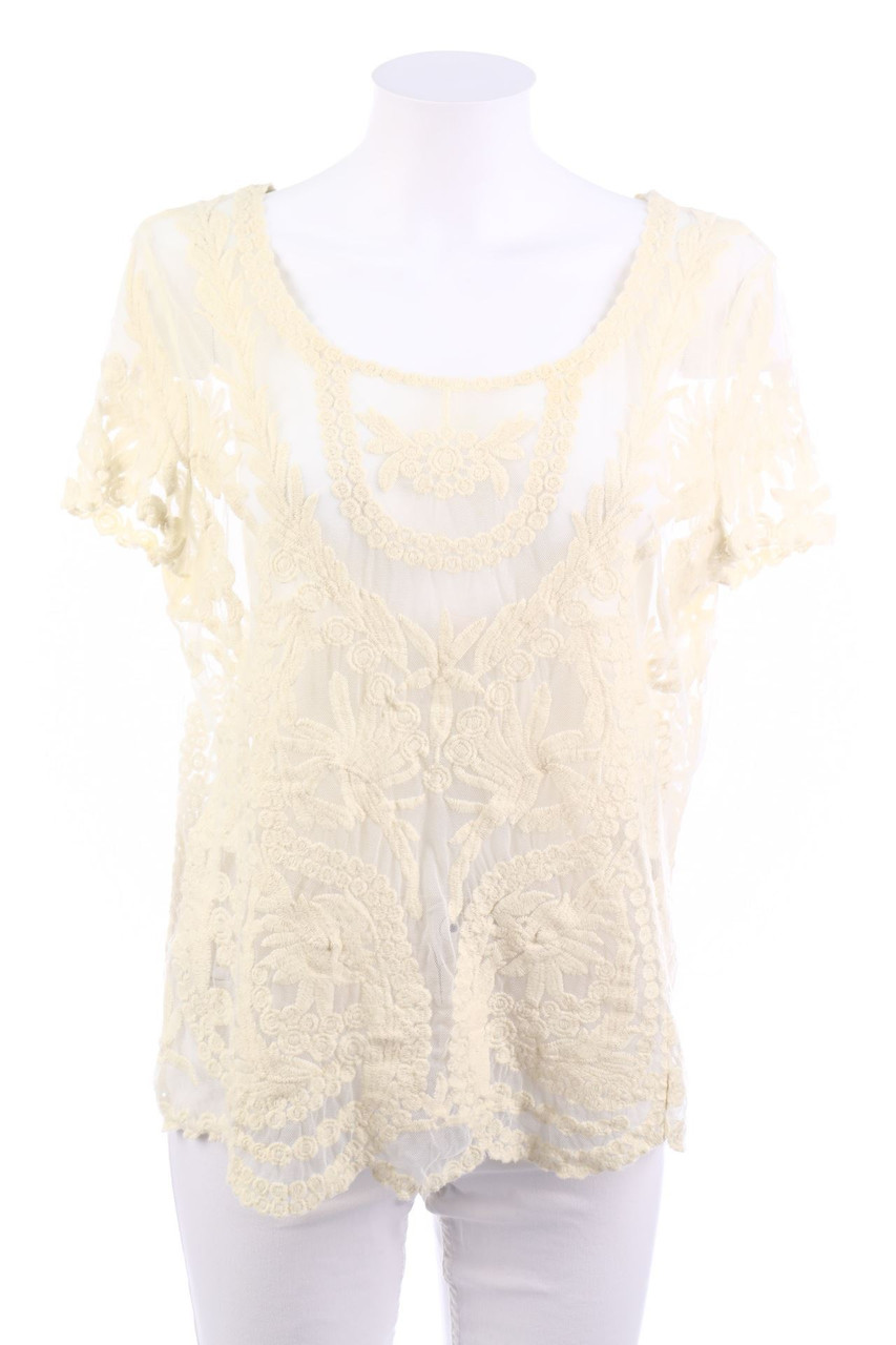 TAIFUN - Kurzarm-Shirt aus Spitze - M