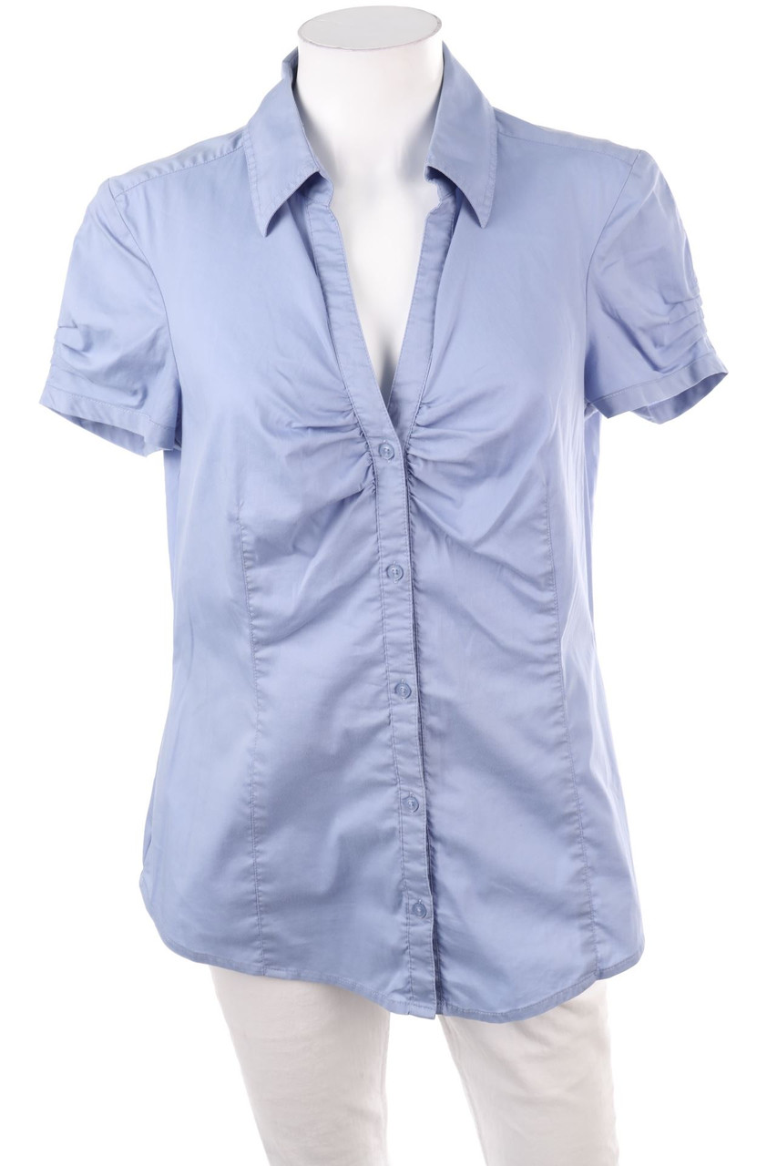 ESPRIT - Hemd-Bluse mit kurzem Ärmel mit Raffungen - L