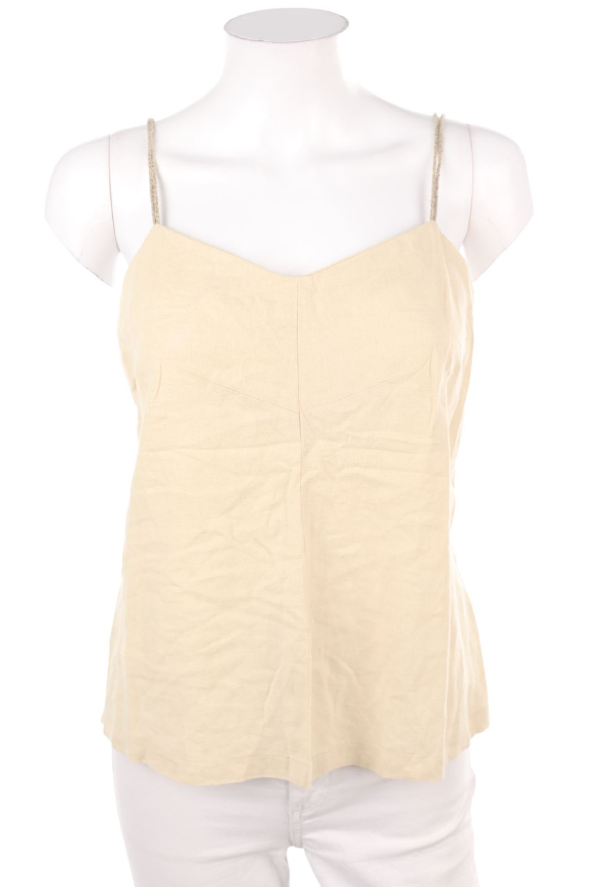 SECONDHAND - Blouse Top, Linen-Blend - M