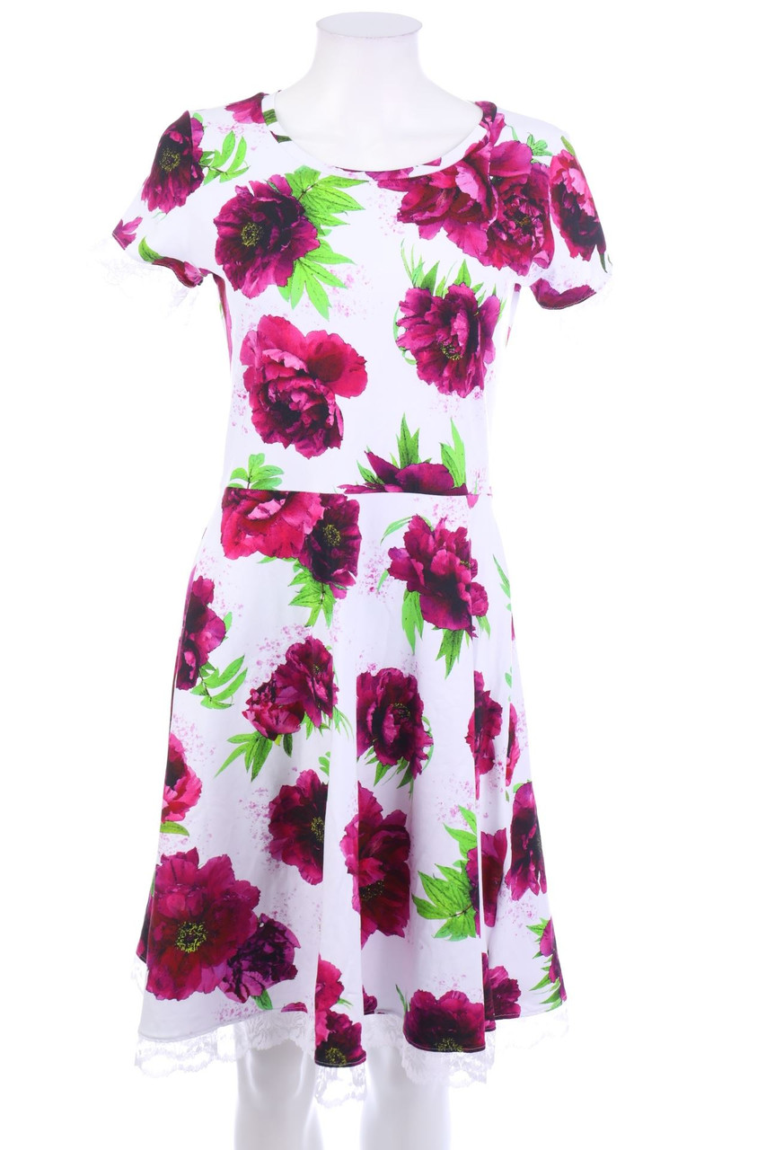 No Label - Skater Dress with Flower Print - S