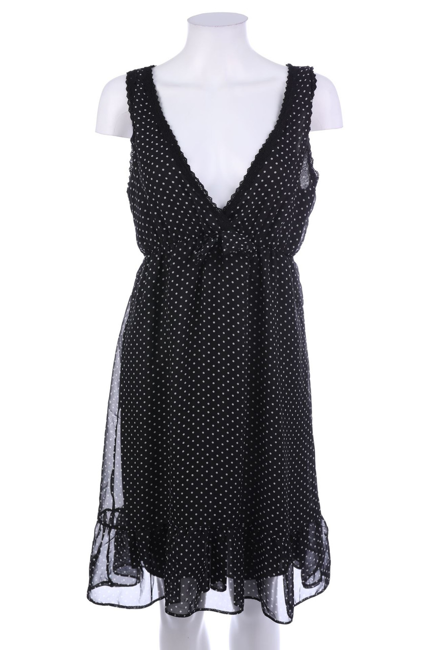 Madonna - Chiffon-Kleid mit Pünktchen - L