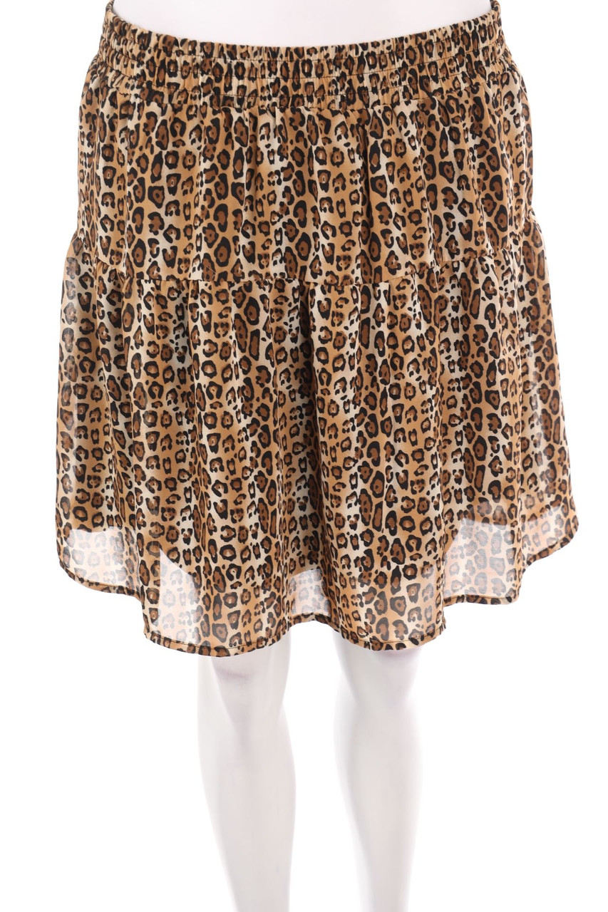 Janina - Rock mit Leo-Print - M